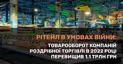 Retail during the war: Turnover of Ukrainian retail chains exceeded UAH 1.1 trillion (infographic)